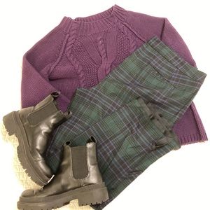 Talbots green Checkered pants